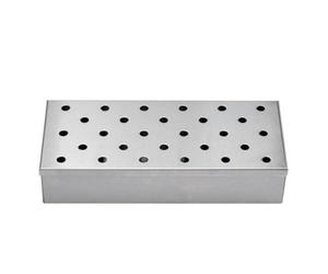 Boîte en acier inoxydable pour barbecue 22,3 x 9,7 x 4,3 cm | Peut contenir beaucoup de copeaux de bois pour de longues sessions de cuisson sans recharges fréquentes