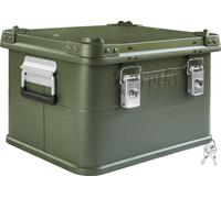 Boîte en aluminium avec couvercle Vert 30 litres Boîte en métal Boîte de transport Boîte de rangement Verrouillable trucky