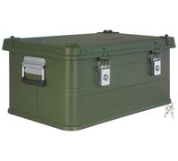 Boîte en aluminium avec couvercle Vert 50 litres Verrouillable trucky