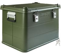 Boîte en aluminium avec couvercle Vert 75 litres Boîte en métal Boîte de transport Boîte de rangement Verrouillable trucky