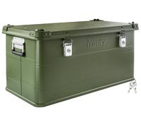 Boîte en aluminium avec couvercle Vert 90 litres Verrouillable trucky