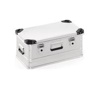 Boîte en aluminium L582xl385xH275mm 47 l avec fermeture à clapet et coins de gerbage