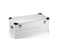 Boîte en aluminium L902xl495xH380mm 140l avec fermeture à clapet et coins de gerbage