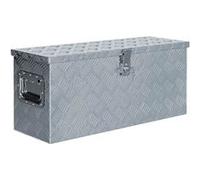 Boîte en aluminium - vidaXL - 76,5 x 26,5 x 33 cm - Argenté - Résistante à la rouille - Durable Gris G