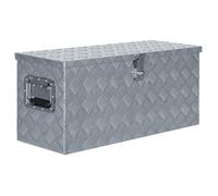 vidaXL Caisse aluminium 80×30×35 cm – Résistante à la rouille – Système de verrouillage – Argenté