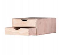 Creative Deco – Commode en bois – 2 tiroirs, rangement bureau, petit meuble