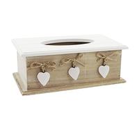 Boite en bois Cœur blanc