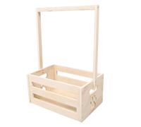 Boîte en Bois Décorative pour Bébé 34, 4x23x17cm Beige | Style Vintage à Grain Rustique, pour Jouets et Accessoires de Baby Shower, Assemblage Facile