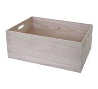 Boîte en bois MENDLER HWC-C20, style shabby 60x40x24cm, brun naturel Marron G
