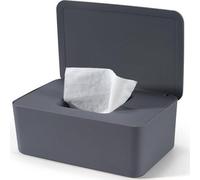 Boîte en carton grise pour rouleau de papier hygiénique humide, boîte pour lingettes humides, boîte de rangement grise avec couvercle pour conserver les lingettes, boîte en carton grise pour usage dom