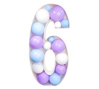 Boîte en carton numéro à remplir Boîte de remplissage ballons géants, figurines d'anniversaire 93, 0-9, décor 18e, numéro 30, 40, 50, cadre, décoration(6)