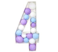 Boîte en carton numéro à remplir Boîte de remplissage ballons géants, figurines d'anniversaire 93, 0-9, décor 18e, numéro 30, 40, 50, cadre, décoration(4)