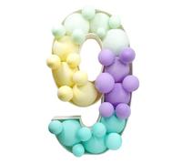 Boîte en carton numéro à remplir Boîte de remplissage ballons géants, figurines d'anniversaire 93, 0-9, décor 18e, numéro 30, 40, 50, cadre, décoration(9)