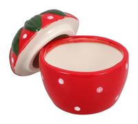 Boîte en Céramique Fraise Élégante, Récipient Décoratif Multifonction | Grosse Capacité, Toucher Doux et Confortable, Design Charmant, Rangement Peu Encombrant pour Bijoux