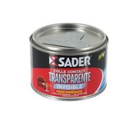 SADER Colle Contact Néoprène Invisible Transparente - Pot de 250 ml- Sans la spatule