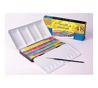 Sennelier Aquarelles boîte métallique – 48 demi-godets + 1 pinceau