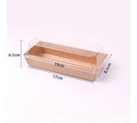 Boîte En Papier Kraft Rectangulaire, Boîte Carrée Avec Couvercles Transparents En Plastique, Boîtes D'emballage De Sandwich