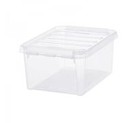 Boîte en plastique avec couvercle clipsable 8 litres - Clips Blancs