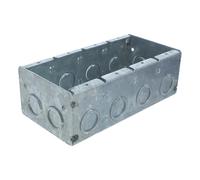 Boîte Encastrée Électrique US Standard à 4 Modules, Acier Galvanisé | Câblage Dissimulé, Sécurité Renforcée, Pose Facile, Compatible Sol et Carrelage, Finition Argenté
