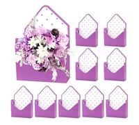 Boîte Enveloppe Pour Bouquet - Papier 23x8x35cm | Lot De 10 Pliable Élégante Saint-Valentin | Boîte De Composition Florale - Pour Roses Œillets Emballage Fleuriste