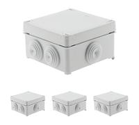 Boîte étanche carrée 100x100x50 à visser 1/4 de Tour IP 55 (Lot de 4)