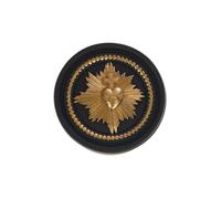 Boite Ex Voto en résine noire et dorée Ø12 cm - Amadeus