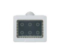 Boîte extérieure 3 modules, compatible Matix, couvercle transparent | Boîte murale compatible avec BTicino Matix, couvercle transparent, montage à vue, [100 x 55 x 76 mm]