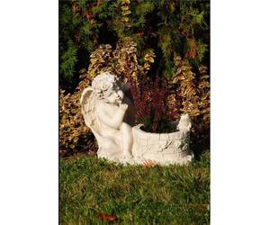 Boîte Fleurs Bac Plantation Vase Tombeau Bijoux Jardin Décoration Statue Pierre