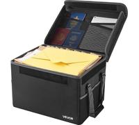 Boîte ignifuge pour documents, 1000 Boîte ignifuge et étanche à l'isolation thermique, design pliable et peu encombrant, organiseur de dossiers portable pour le bureau à domicile et les voyages, pour