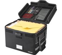 Boîte ignifuge pour documents, 1000 Boîte ignifuge et étanche avec serrure, organisateur de rangement portable et sécurisé pour le bureau à domicile et les voyages, pour passeports, documents importan