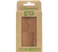K.PRO Plaquettes au Bois de cèdre Lot de 4 | Protège linge contre mites, cèdre 100% imprégné, se réactive en ponçant, tiroirs et dressing