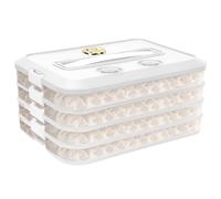 Boite Jambon Conservation Frigo, 30.5 * 23 * 15 Boite Rangement Frigo Transparent Boite A Fromage à 4 Couches - Empilable - Pour réfrigérateur - Pour boulettes, biscuits, desserts (Blanc)