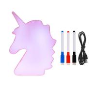 Boîte Lumineuse LED Effaçable, Tableau pour Écriture Manuscrite | Décoration Intérieure Anniversaire, Plastique Blanc Portable, Fixation Murale, Marqueur Inclus