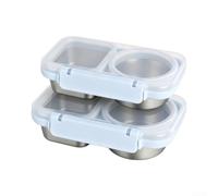 Boîte Lunch 400ml 2 Packs Compartiments Boîte Lunch 400ml 2 Packs | Deux compartiments, contrôle portion, sépare aliments, évite mélanges, pour idéal régime sain