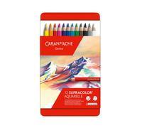 Boîte métal 12 crayons Caran d'Ache Aquarellable Supracolor