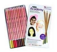 Boite métal 12 crayons watercolour couleurs pea…
