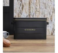 Cook Concept – Boîte métal BT6819 – Hermétique, durable, facile d'entretien – 1 L, noir/doré