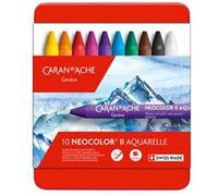 Boîte métal de 10 pastels à la cire aquarellable Caran d'Ache Neocolor 2 Multicolore E