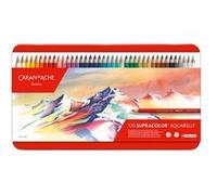 Crayons Supracolor Soft - Caran d'Ache - Lot de 120 - Coffret métal - Mine tendre 3,7 mm - 120 couleurs