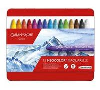 Boîte métal de 15 pastels à la cire aquarellables NEOCOLOR® II - Caran d'Ache Multicolore G