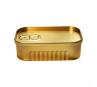 Boîte Métal Sardine 4pcs 12.5cm Rangement Objet Boîte Métal Sardine(125 * 70 * 40mm Silver)