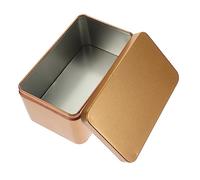 Boîte Métallique Rectangulaire Vide 13x8x6cm en Fer-blanc | Boîte à Goûter, Rangement Compact sur Plan de Travail, Couvercle à Pression, Bords Arrondis