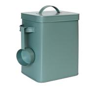 Boîte métallique Relaxdays, 6,5 L avec doseur, hermétique, pour Aliments pour Animaux et denrées, Verte