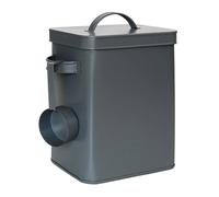 Boîte métallique Relaxdays rangement 6 5 L avec doseur pour aliments et café étanche boîte à lessive anthracite