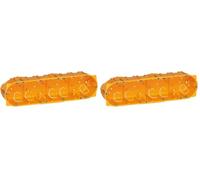 Boîte monoposte Batibox 4 postes 8 à 10 modules - profondeur 50mm (Lot de 2) Jaune