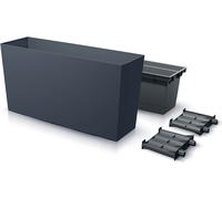 Boîte moyenne URBI CASE M avec insert anthracite 77cm
