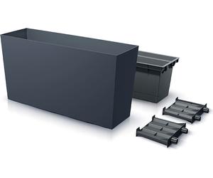 Boîte moyenne URBI CASE M avec insert anthracite 77cm