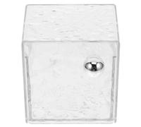 Boîte Murale à Cotons Démaquillants Ondulée, Couvercle Basculant | Grosse Capacité, Accès Facile, Design Fixé au Mur, pour Salle de Bain, PET et Abs, Gain de Place