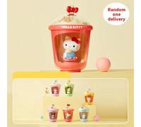 Boîte mystère de la série Happy Baking de Sanrio My Melody/Kuromi/Milk Bear/Hello chat - Personnages thème de la pâtisserie, décoration de desserts détaillée, décoration de bureau/jouet de collection,