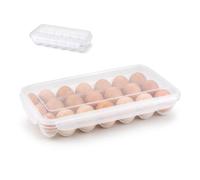 Boite Oeufs Transport,HMCEY Range Oeufs Frigo Porte 18 Grilles | En Plastique,Bonne étanchéIté,Empilables,Protègent Du Poussière et Conservent La Fraîcheur,pour Cuisine, Réfrigérateur